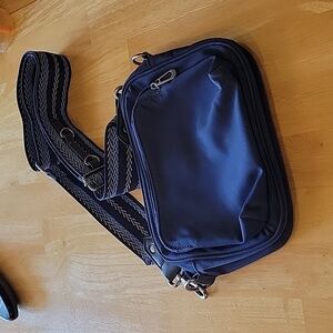 Ladies microfiber crossbody handbag